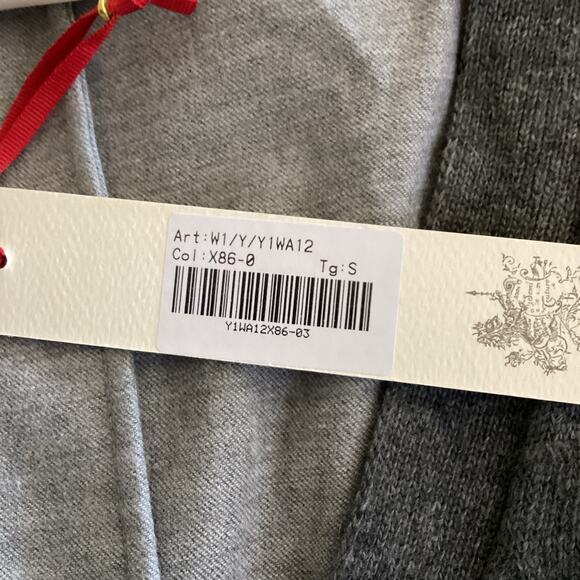 Semicouture Charcoal Gray Donna Wool Sweater Blazer Back Cardigan S NWT - Picture 9 of 11